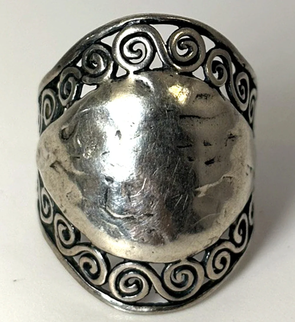 OR PAZ Israel 925 Sterling Silver Artisan Band Ring Size 8.5